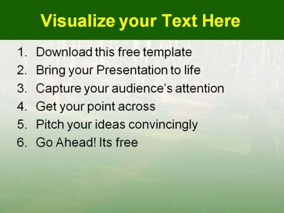 Forest Path PowerPoint Template visual unique