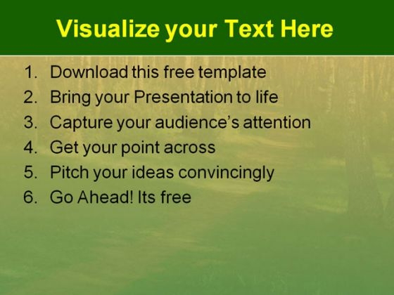 Forest Path PowerPoint Template interactive unique