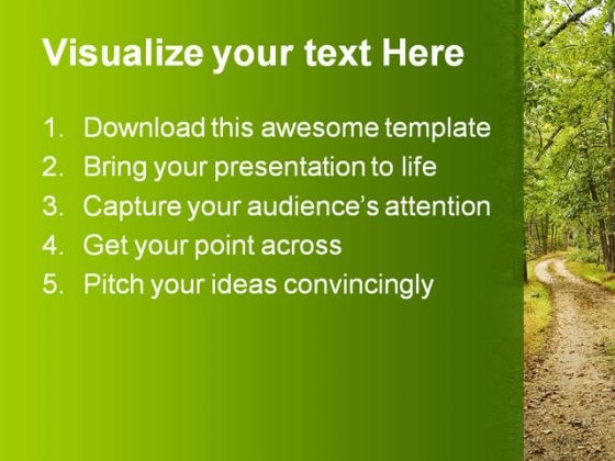 Path Nature PowerPoint Template 0810 pre designed graphical