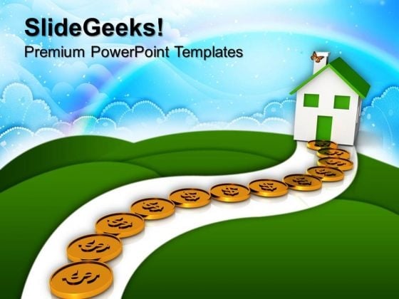 Path To Home Real Estate Concept Business PowerPoint Templates And PowerPoint Themes 1012 Path To Home Real Estate Concept Business PowerPoint Templates And PowerPoint Themes 1012