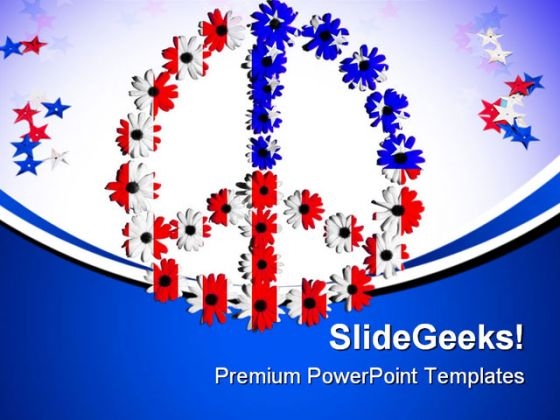 Peace Symbol Americana PowerPoint Templates And PowerPoint Backgrounds 0811 Peace Symbol Americana PowerPoint Templates And PowerPoint Backgrounds 0811