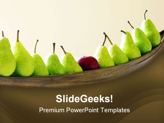 Pears And Apple Standout Food PowerPoint Template 1110 Pears And Apple Standout Food PowerPoint Template 1110