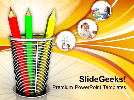 Pencil And Basket Holder Education PowerPoint Templates Ppt Backgrounds For Slides 0313 Pencil And Basket Holder Education PowerPoint Templates Ppt Backgrounds For Slides 0313