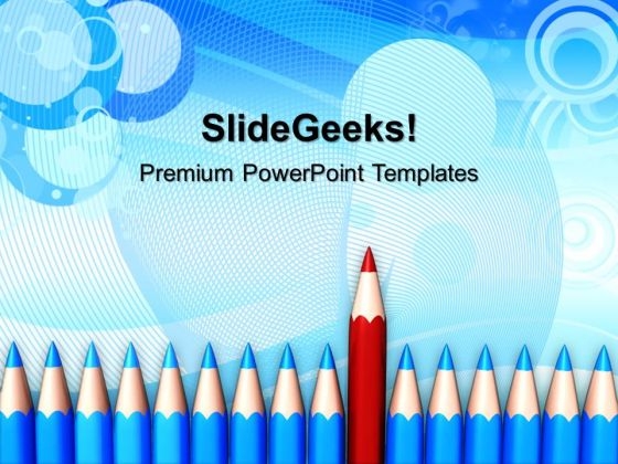 Pencils Be Different Education PowerPoint Templates And PowerPoint Themes 1012 Pencils Be Different Education PowerPoint Templates And PowerPoint Themes 1012