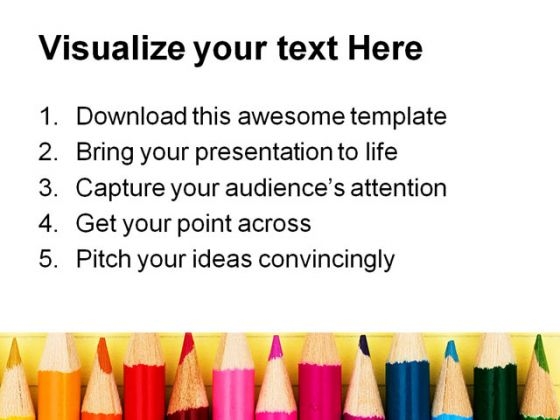 Pencils Education PowerPoint Template 0810 ideas professionally