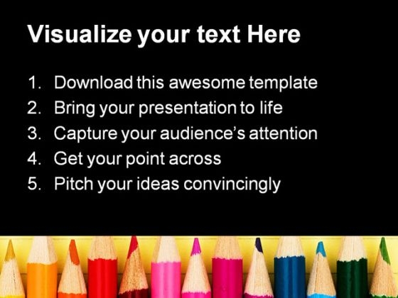 Pencils Education PowerPoint Template 0810 idea professionally