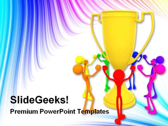 People Dancing Around Trophy Success PowerPoint Templates And PowerPoint Backgrounds 0311 People Dancing Around Trophy Success PowerPoint Templates And PowerPoint Backgrounds 0311