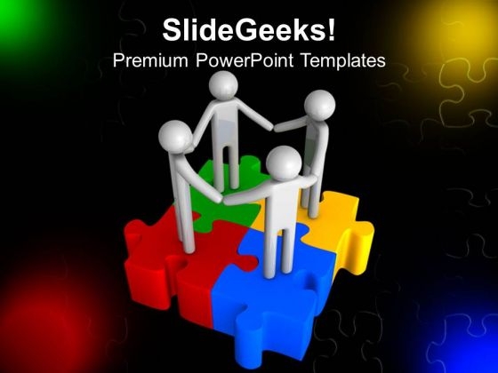 People Holding Hands On Puzzles PowerPoint Templates And PowerPoint Themes 1012 People Holding Hands On Puzzles PowerPoint Templates And PowerPoint Themes 1012