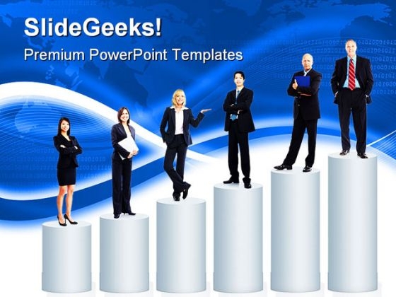 People Standing On Graph Business PowerPoint Templates And PowerPoint Backgrounds 0311 People Standing On Graph Business PowerPoint Templates And PowerPoint Backgrounds 0311