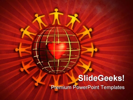 People Talk Globe PowerPoint Template 0810 People Talk Globe PowerPoint Template 0810