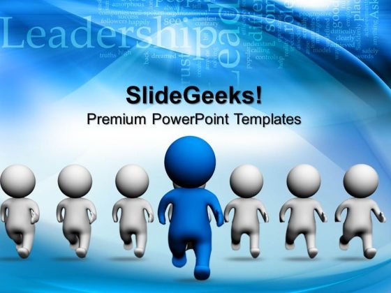People Winning Race Leadership PowerPoint Templates And PowerPoint Themes 0712