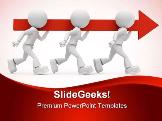Person Carrying Arrow Metaphor PowerPoint Themes And PowerPoint Slides 0511 Person Carrying Arrow Metaphor PowerPoint Themes And PowerPoint Slides 0511
