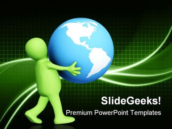 Person Carrying In Hands Globe PowerPoint Templates And PowerPoint Backgrounds 0311 Person Carrying In Hands Globe PowerPoint Templates And PowerPoint Backgrounds 0311