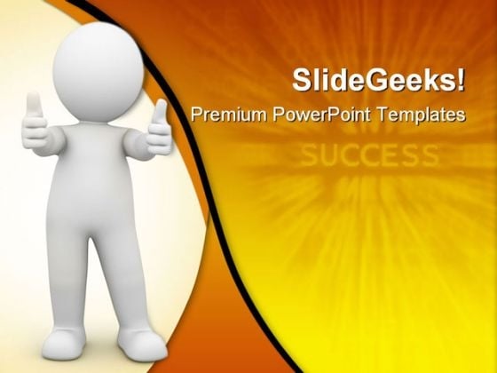 Person Showing Success Business PowerPoint Templates And PowerPoint Backgrounds 0511