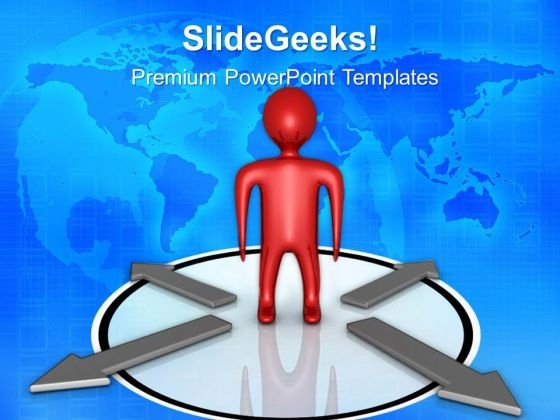Person With Choice Business Arrows PowerPoint Templates And PowerPoint Themes 0612 Person With Choice Business Arrows PowerPoint Templates And PowerPoint Themes 0612