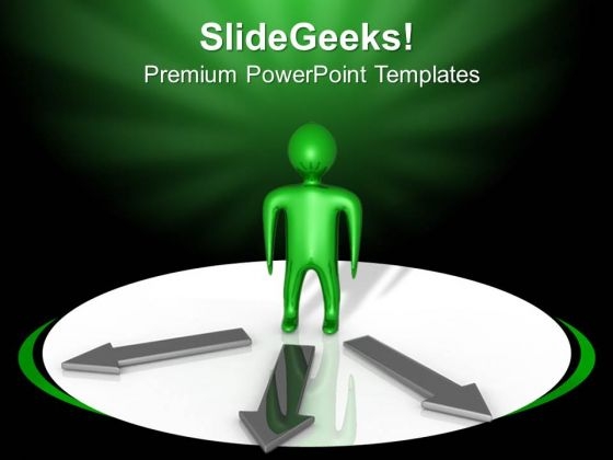 Person With Choices Arrow Business PowerPoint Templates And PowerPoint Themes 0612 Person With Choices Arrow Business PowerPoint Templates And PowerPoint Themes 0612