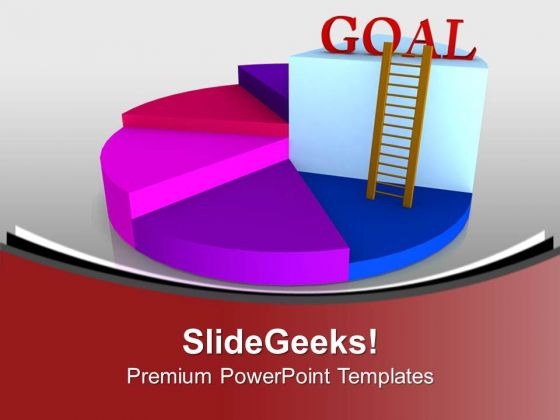 Pie Chart For Goal Achievement PowerPoint Templates Ppt Backgrounds For Slides 0613