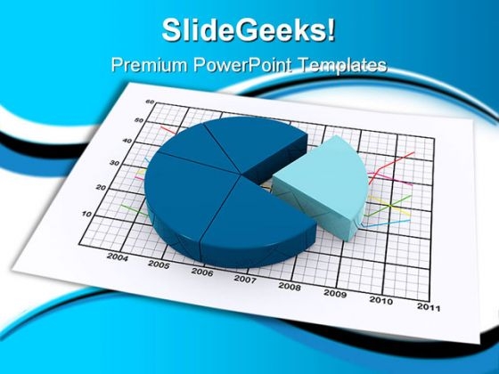 pie chart graph business powerpoint backgrounds and templates 1210