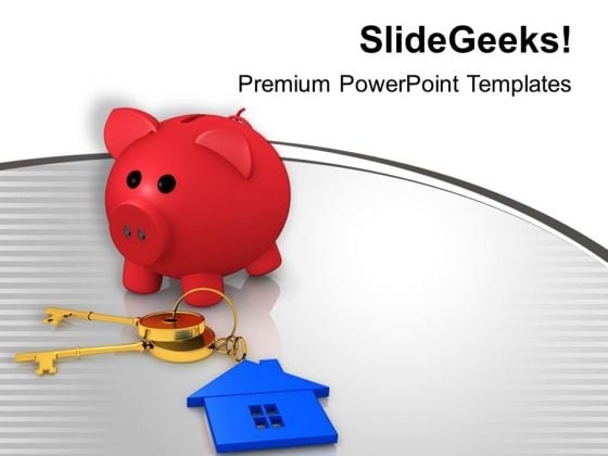 Piggy Bank And House Key Security PowerPoint Templates Ppt Backgrounds For Slides 0313 Piggy Bank And House Key Security PowerPoint Templates Ppt Backgrounds For Slides 0313