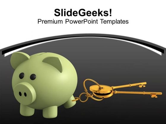 Piggy Bank And Security Keys PowerPoint Templates Ppt Backgrounds For Slides 0313 Piggy Bank And Security Keys PowerPoint Templates Ppt Backgrounds For Slides 0313