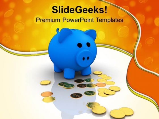 Piggy Bank Dollar Money Savings PowerPoint Templates Ppt Backgrounds For Slides 0213