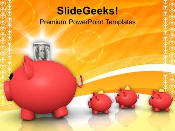 Piggy Bank Family Of Dollar Savings PowerPoint Templates Ppt Backgrounds For Slides 0313 Piggy Bank Family Of Dollar Savings PowerPoint Templates Ppt Backgrounds For Slides 0313