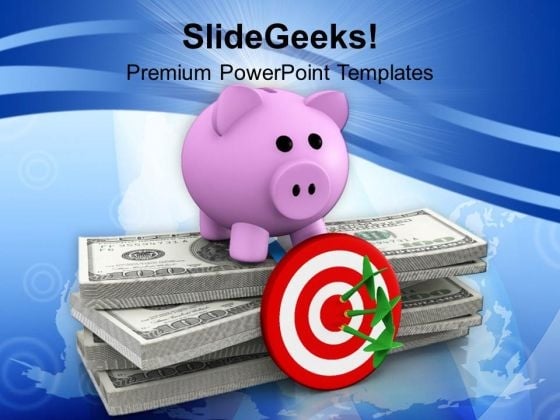 Piggy Bank Investment Concept Target PowerPoint Templates Ppt Backgrounds For Slides 1212 Piggy Bank Investment Concept Target PowerPoint Templates Ppt Backgrounds For Slides 1212