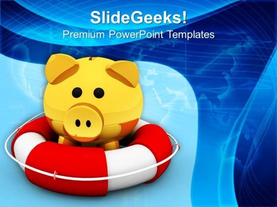 Piggy Bank On Lifeguard Savings Life PowerPoint Templates Ppt Backgrounds For Slides 0113 Piggy Bank On Lifeguard Savings Life PowerPoint Templates Ppt Backgrounds For Slides 0113