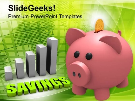Piggy Bank With Bar Graph Savings PowerPoint Templates Ppt Backgrounds For Slides 0213 Piggy Bank With Bar Graph Savings PowerPoint Templates Ppt Backgrounds For Slides 0213