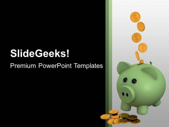 Piggy Bank With Coins Savings PowerPoint Templates Ppt Background For Slides 1112 Piggy Bank With Coins Savings PowerPoint Templates Ppt Background For Slides 1112