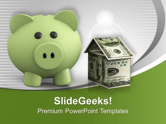 Piggy Bank With Dollar Bills PowerPoint Templates Ppt Backgrounds For Slides 0213 Piggy Bank With Dollar Bills PowerPoint Templates Ppt Backgrounds For Slides 0213