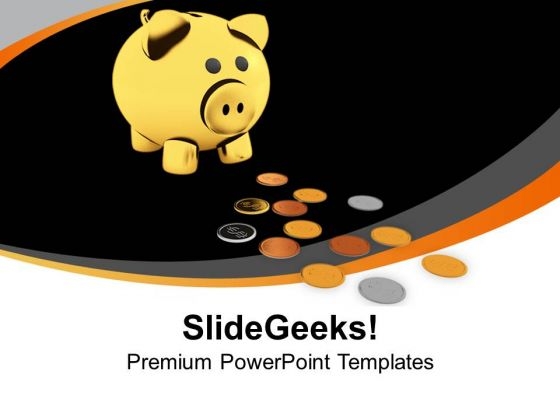 Piggy Bank With Golden Coins PowerPoint Templates Ppt Backgrounds For Slides 0113 Piggy Bank With Golden Coins PowerPoint Templates Ppt Backgrounds For Slides 0113