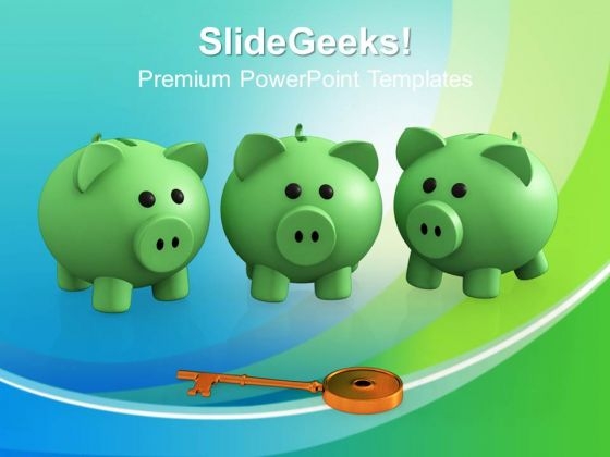 Piggy Bank With Key Business PowerPoint Templates And PowerPoint Themes 0912 Piggy Bank With Key Business PowerPoint Templates And PowerPoint Themes 0912