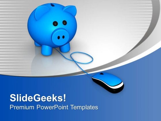 Piggy Connect With Computer Mouse PowerPoint Templates Ppt Backgrounds For Slides 0113 Piggy Connect With Computer Mouse PowerPoint Templates Ppt Backgrounds For Slides 0113