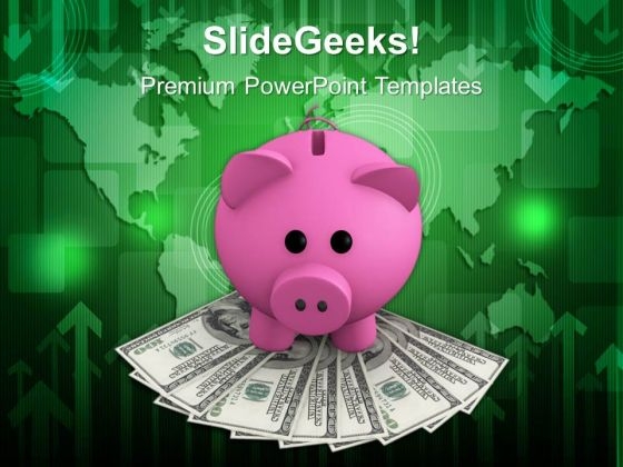 Piggy On Dollar Notes World Business PowerPoint Templates Ppt Background For Slides 1112 Piggy On Dollar Notes World Business PowerPoint Templates Ppt Background For Slides 1112