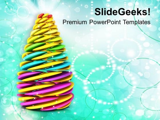 Pine Tree In Rainbow Colors PowerPoint Templates Ppt Backgrounds For Slides 1212 Pine Tree In Rainbow Colors PowerPoint Templates Ppt Backgrounds For Slides 1212