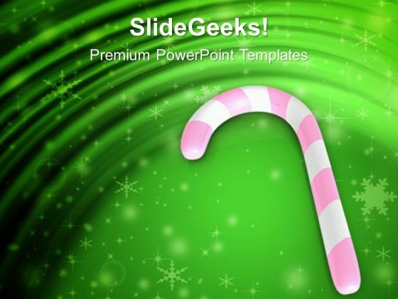 pink candy cane holidays powerpoint templates ppt backgrounds for