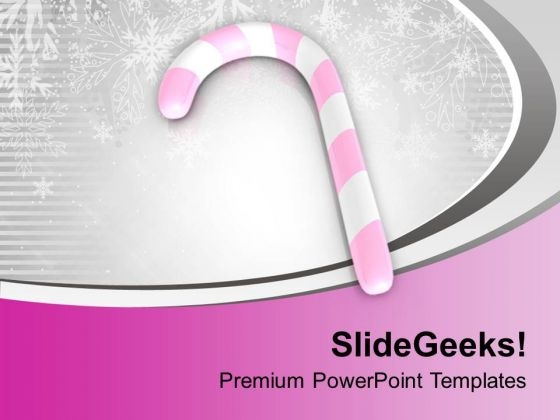 Pink Candy Cane On White Background PowerPoint Templates Ppt Backgrounds For Slides 0113 Pink Candy Cane On White Background PowerPoint Templates Ppt Backgrounds For Slides 0113