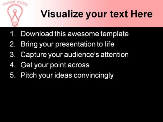 pink ribbon breast cancer medical powerpoint templates and