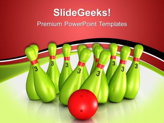 Pins Knock Down Game PowerPoint Templates And PowerPoint Themes 0512