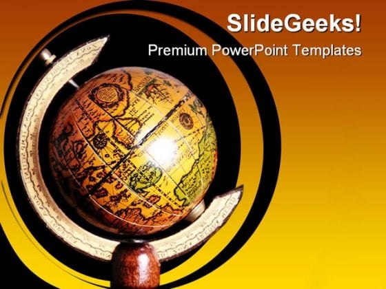 Planet Globe PowerPoint Template 0810