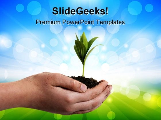 Plant In Hands Nature PowerPoint Themes And PowerPoint Slides 0511 Plant In Hands Nature PowerPoint Themes And PowerPoint Slides 0511