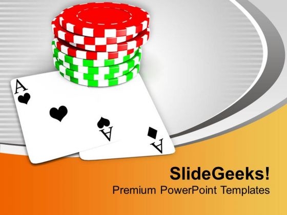 Play Cards And Poker In Casino PowerPoint Templates Ppt Backgrounds For Slides 0513