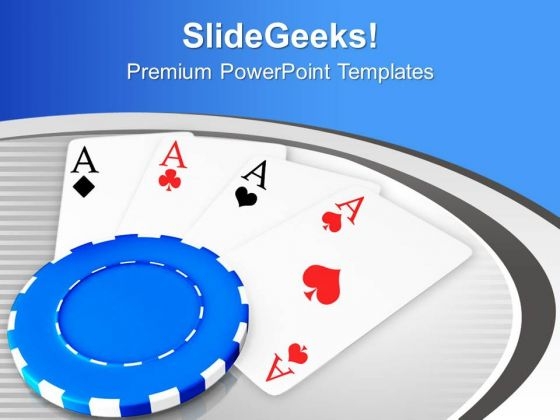 Poker And Playing Cards For Casino PowerPoint Templates Ppt Backgrounds For Slides 0513
