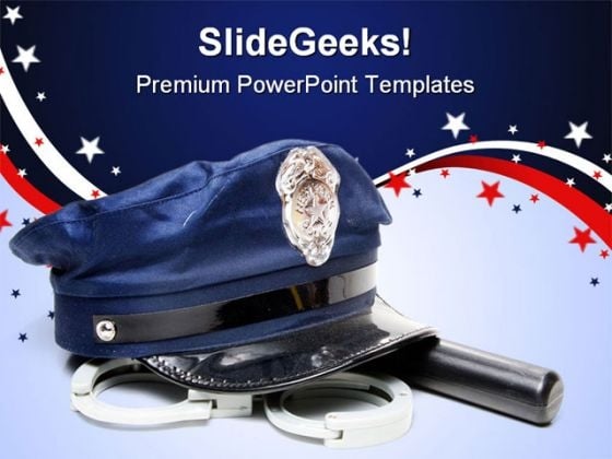 Police Uniform Americana PowerPoint Themes And PowerPoint Slides 0811