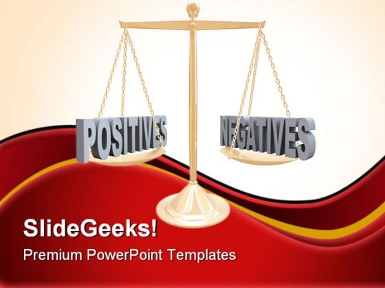 Positive And Negative Law PowerPoint Templates And PowerPoint Backgrounds 0911