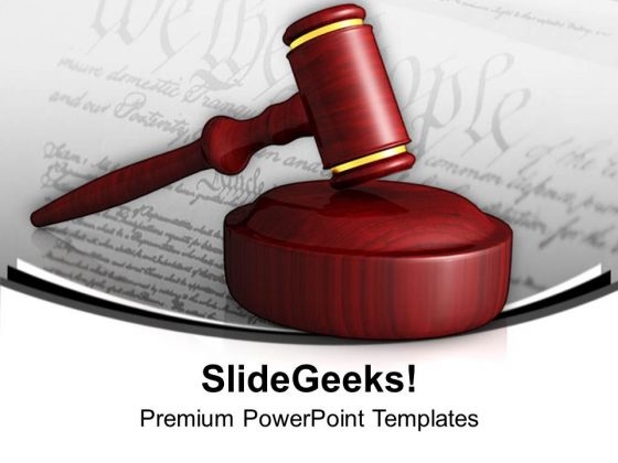Preamble To Constitution And Wooden Gavel PowerPoint Templates Ppt Backgrounds For Slides 0313 Preamble To Constitution And Wooden Gavel PowerPoint Templates Ppt Backgrounds For Slides 0313