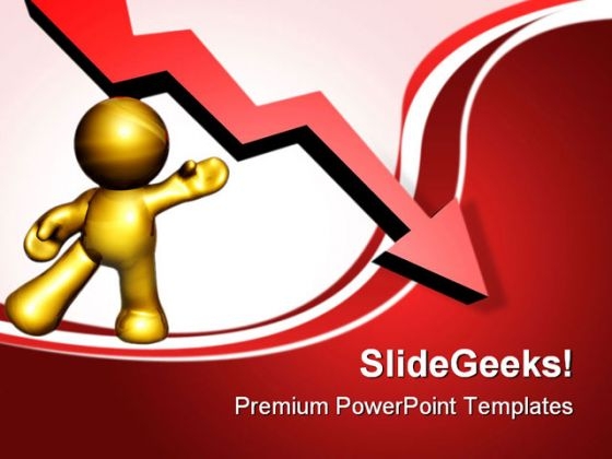 Presenting Down Turn Arrow Business PowerPoint Themes And PowerPoint Slides 0811 Presenting Down Turn Arrow Business PowerPoint Themes And PowerPoint Slides 0811