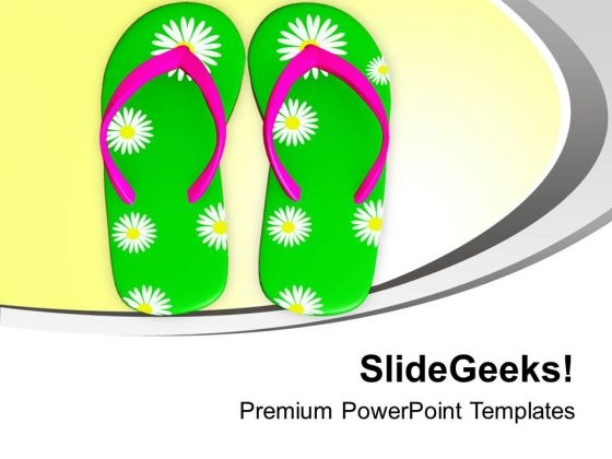 Pretty Colorful Flip Flops PowerPoint Templates Ppt Backgrounds For Slides 0713 Pretty Colorful Flip Flops PowerPoint Templates Ppt Backgrounds For Slides 0713