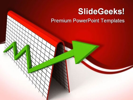 Profit Graph With Green Arrow Business PowerPoint Themes And PowerPoint Slides 0811 Profit Graph With Green Arrow Business PowerPoint Themes And PowerPoint Slides 0811
